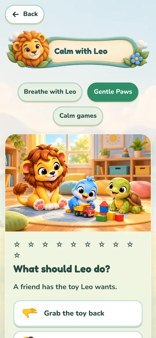 Gentle Paws social story about sharing